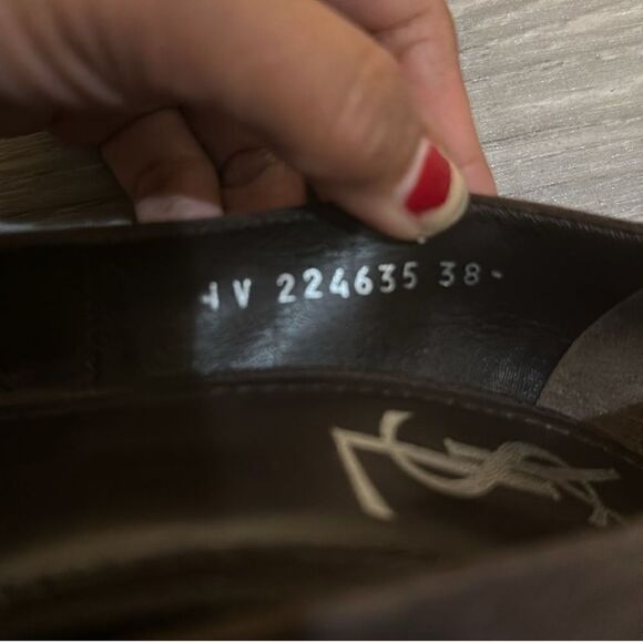 Yves Saint Laurent Dark Brown Stiletto Heels - Picture 6 of 12